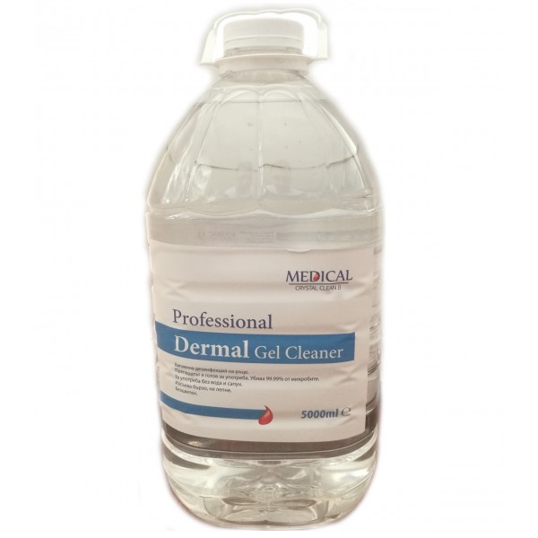 Дезинфектант за ръце - Dermal Gel Cleaner - течност - 5 литра