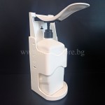 Дезинфектант за ръце - Dermal Gel Cleaner 5Л + ПОДАРЪК Механичен лакътен диспенсър с лост за дезинфектант 1Л, за стена, бял